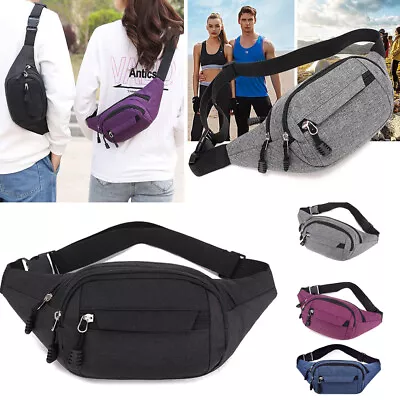 £2.99 • Buy Waist Bum Bag Unisex Men Women Fanny Pack Holiday Travel Money Belt Pouch Wallet