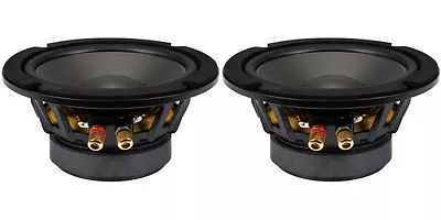 NEW (2) 6.5  SubWoofer Speakers.Car Home Audio.6-1/2 .4 Ohm Pair.Bass Woofers. • $78