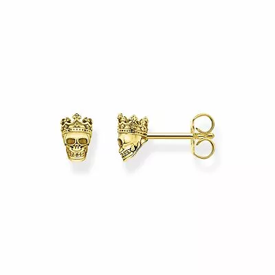Genuine THOMAS SABO Ear Studs Skull Gold • $159