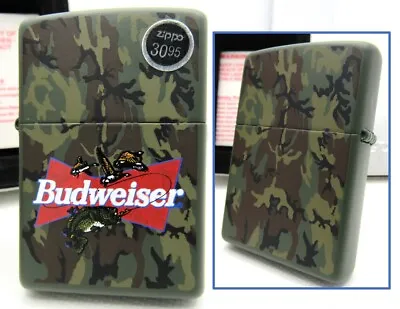 $98 • Buy Budweiser Camouflage ZIPPO 2000 MIB Rare