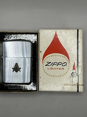 Vintage 1971 Masonic Free Masons Zippo Lighter Excellent Condition W/ Box • $158.95