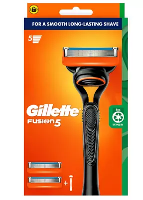 Gillette Fusion 5 Razor Handle + 2 Cartridges Smooth Long-Lasting Shave-AU • $15.93