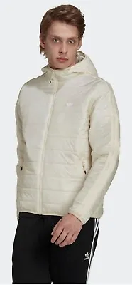 Men's Adidas Padded Hooded Puffer Jacket Size Uk Large • £39.99