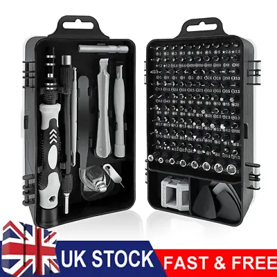 115 In 1 Precision Screwdriver Kit Magnetic Repair Tool Bits For Phone Laptop PC • £8.59