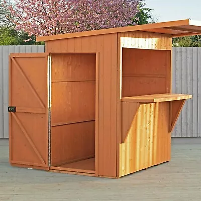 £659.94 • Buy 6x4 GARDEN BAR SHED OUTDOOR WOODEN DRINKS HATCH PATIO PARTY SHIPLAP LEFT DOOR