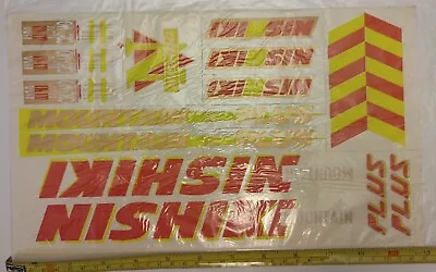 Nishiki Decal Sheet NOS MTB Bike Mountain Plus Red Gold Yellow Vintage Race • $19.99