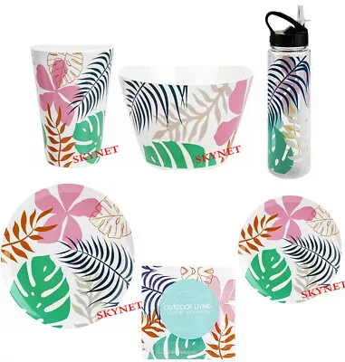 £6.99 • Buy MELAMINE QUALITY Plastic Picnic Camping Dinner BBQ Plate Plates Set BOWL BOTTLE