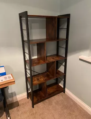 £79.79 • Buy Vintage Industrial Bookcase Rustic Storage Cabinet Tall Shelf Metal Display Unit