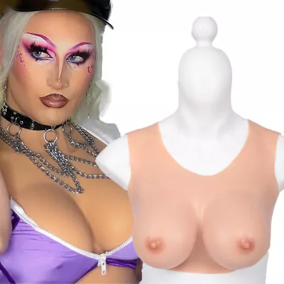 Crossdresser Silicone Breast Forms Breastplates Drag Queen Fake Boobs C-G Cup • $79.69