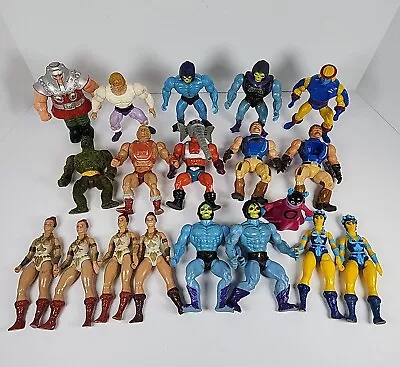 Mixed Lot Of 19 Vintage MOTU Masters Of The Universe Action Figures • $99.99