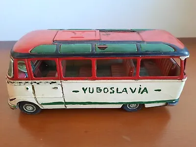 Vintage Mercedes Benz Tin Toy Friction Bus Car Very Rare Bandai Made In Japan • $400