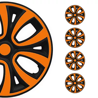 15  Hubcaps Fits Mercedes Wheel Cover Matt Black With Orange Insert 4x Full Set • $99.90