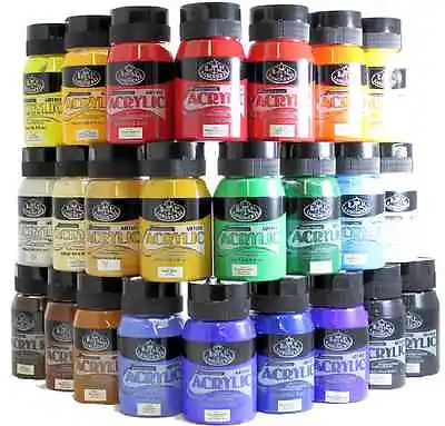 ROYAL LANGNICKEL 500ml ESSENTIALS ACRYLIC PAINT TUBS JARS 27 COLOURS AVAILABLE • £8.75