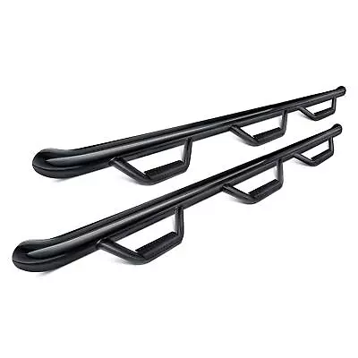 N-Fab C3EF96 - 3  Black Round Nerf Steps On Wheels Fits 2019-2021 Dodge Ram • $776