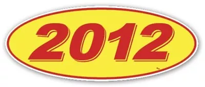 2012 Model Year Vinyl Car Window Stickers (Red/Yellow) (12 Of 1 Year Per Pack) • $6.99