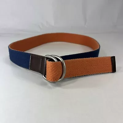 GAP Blue & Orange Cotton Web Belt - D-Ring Buckle - Men's Size 34 • $13.60