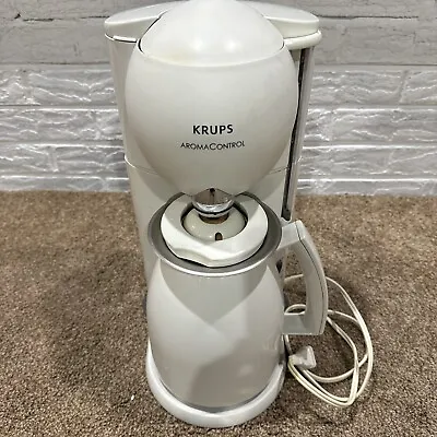 Krups Aroma Control 197 Coffee Maker White Pot Insulated Carafe Electric Round • $39.99