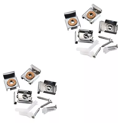 8pcs Mirror Mount Clips Set - Ideal For 4-6mm Thick Mirrors - Reliable Hold • £8.88