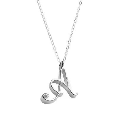£5.88 • Buy Ladies Classic Silver 26 English Letter Initials Clavicle Chain Pendant Necklace