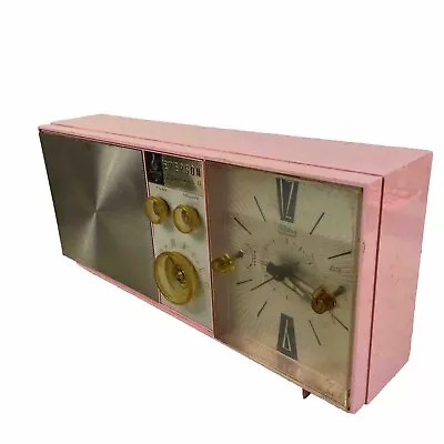 Vintage 1962 Barbie Pink Emerson Lifetimer II Clock Radio Model G1705 Tested • $199