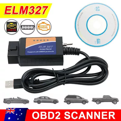 ELM327 USB OBD2 Scanner Tool Latest Chip For Ford ELMconfig HS-CAN Forscan MS-CA • $21.85