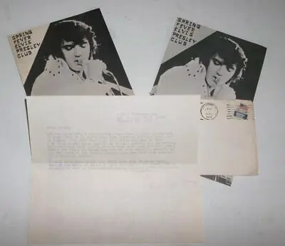 1972 Elvis Presley Fan Club Letter And Spring Fever Club Membership Offer • $18.99