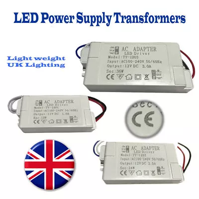 DC 12V 240V LED Driver Power Supply Adapter Light Led Strip Light Transformer  • £6.34