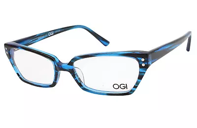 OGI 7153/1568 Blue Dark Stripped Kids Eyeglasses 49-15-140 W/Case • $35.40