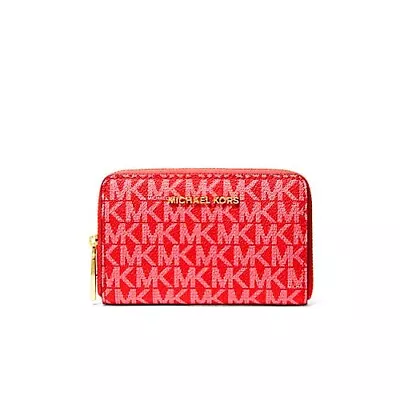 NWT Michael Kors Small Logo Wallet Lacquer Red With Gift Box NEW🎀32H1GJ6D0V🌞 • $69.99