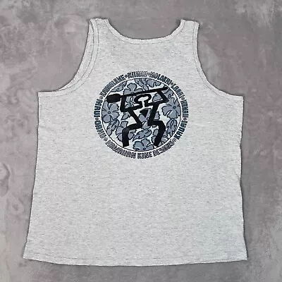 Vintage Hawaiian Kine Designs Shirt Mens XXL Heather Gray Tank Top Distressed • $11.67