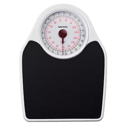 Salter Mechanical Bathroom Scale Doctor Style Sturdy High Accuracy White/Black • £34.99