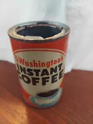 VINTAGE G. WASHINGTON’S INSTANT COFFEE TIN-2 OZ-MORRIS PLAINS N.J. *Rare* • $15