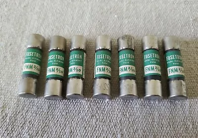 Pack Of 7 Bussman Fnm2/10 Fusetron  Dual-element Fuses 2/10amp 250volt • $12