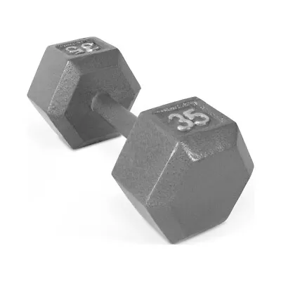 15 20 25 30 35lb Cast Iron Hex Dumbbell Strength Training Free Weights Single • $24.87
