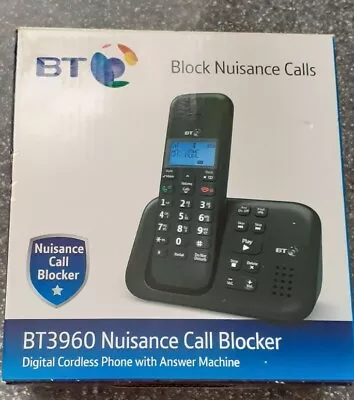 Bt3960 Single Digital Cordless Landline Phone. Call Blocking & Answer Machine • £7.99