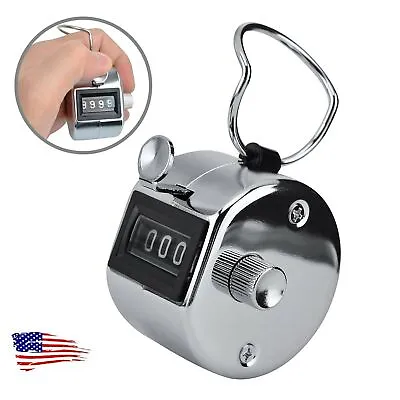 Hand Tally Counter Handheld 4 Digit Lap Counter Manual Mechanical Clicker HO • $4.19