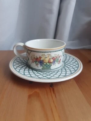 Villeroy Boch Basket Cup And Saucer Set • £10