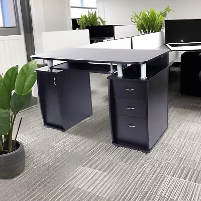 Premium Computer Desk With 3-Drawers - Ergonomic Laptop Desk • $296.95