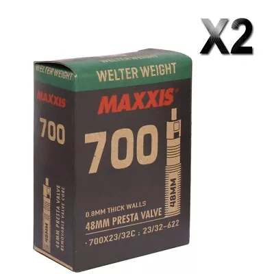 2 X MAXXIS Welter Weigh Road Bike 700 X 23/32C 48mm Presta Valve Inner Tube • $30.99