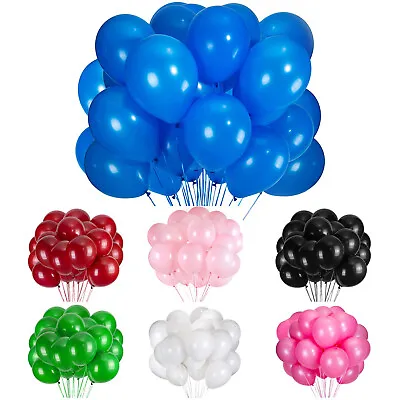 £0.99 • Buy 100 X Latex PLAIN BALLOONS BALOON Helium BALLONS Birthday Wedding Party Decor
