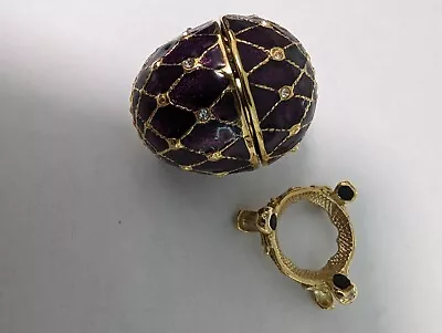 Purple Netting Faberge Egg Replica Watch. Needs Work • $9.99