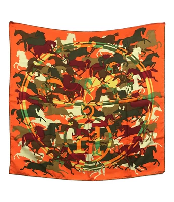$465.31 • Buy Hermes Scarf Carre90 Silk 100 Ex Libris En Camouflage Women