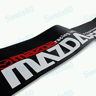 53  Mazda Speed Racing Front Windshield Carbon Fiber Vinyl Banner Decal Sticker • $15.89