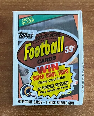 Vintage 1984 Topps Nfl Football Cello Pack - Marino Elway Warner - Jackie Slater • $99