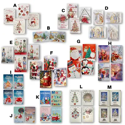 16x Christmas Xmas Greeting Cards & Envelopes W Glitter Foil From 11.5x17.5cm • $9.95