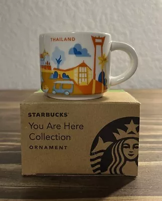 Starbucks 2oz  THAILAND You Are Here MINI Mug Ornament Espresso Cup NEW In Box • $37.99