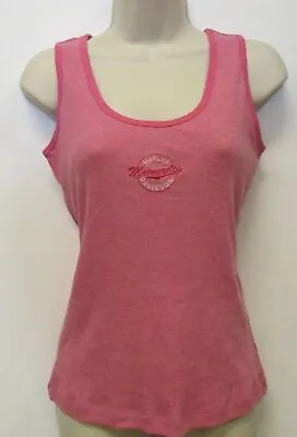 Harley Davidson  Ladies Nk Logo Pink Trim Tank Top Shirt [new] • $9.99