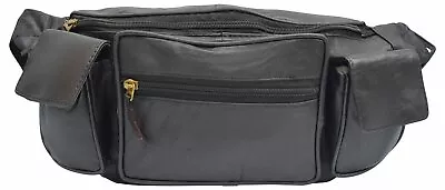 Marshal Extra Large Mens Womens Leather Fanny Pack Waist Pouch Travel Bag • $19.99