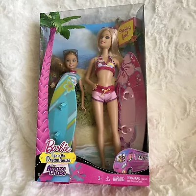 NEW Mattel BARBIE 2013 Life In The Dreamhouse The Amaze Chase Dolls Surfing Fun • $100