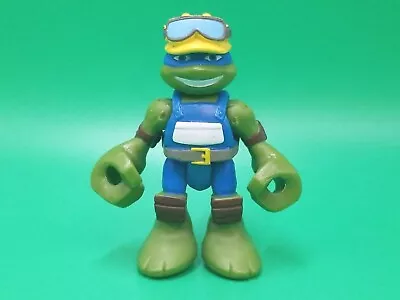 TMNT Teenage Mutant Ninja Turtles Construction Leonardo Toy Mini Figure Leo 2016 • $8.99